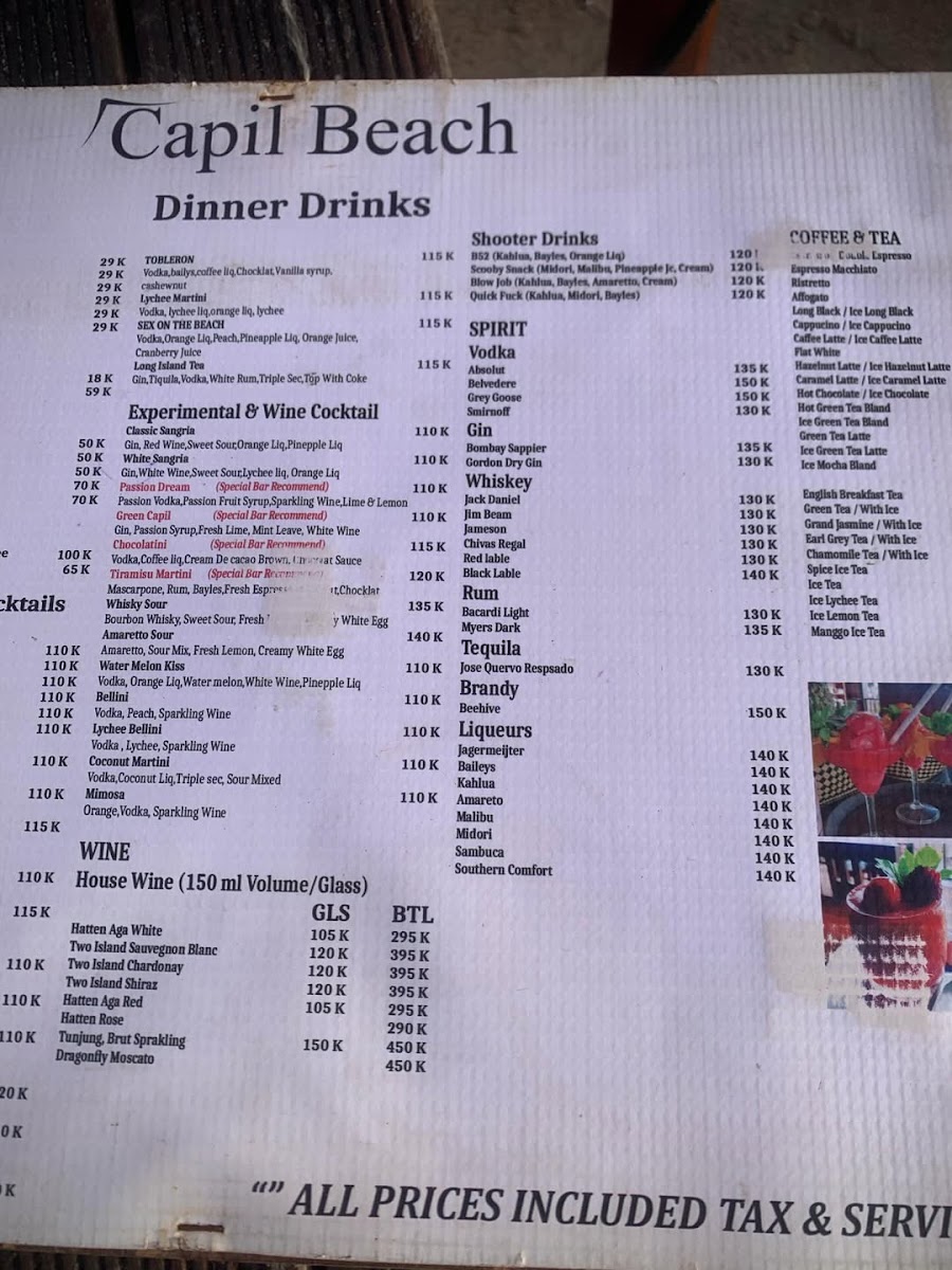 Capil Beach Grill & Bar Menu - Image 6